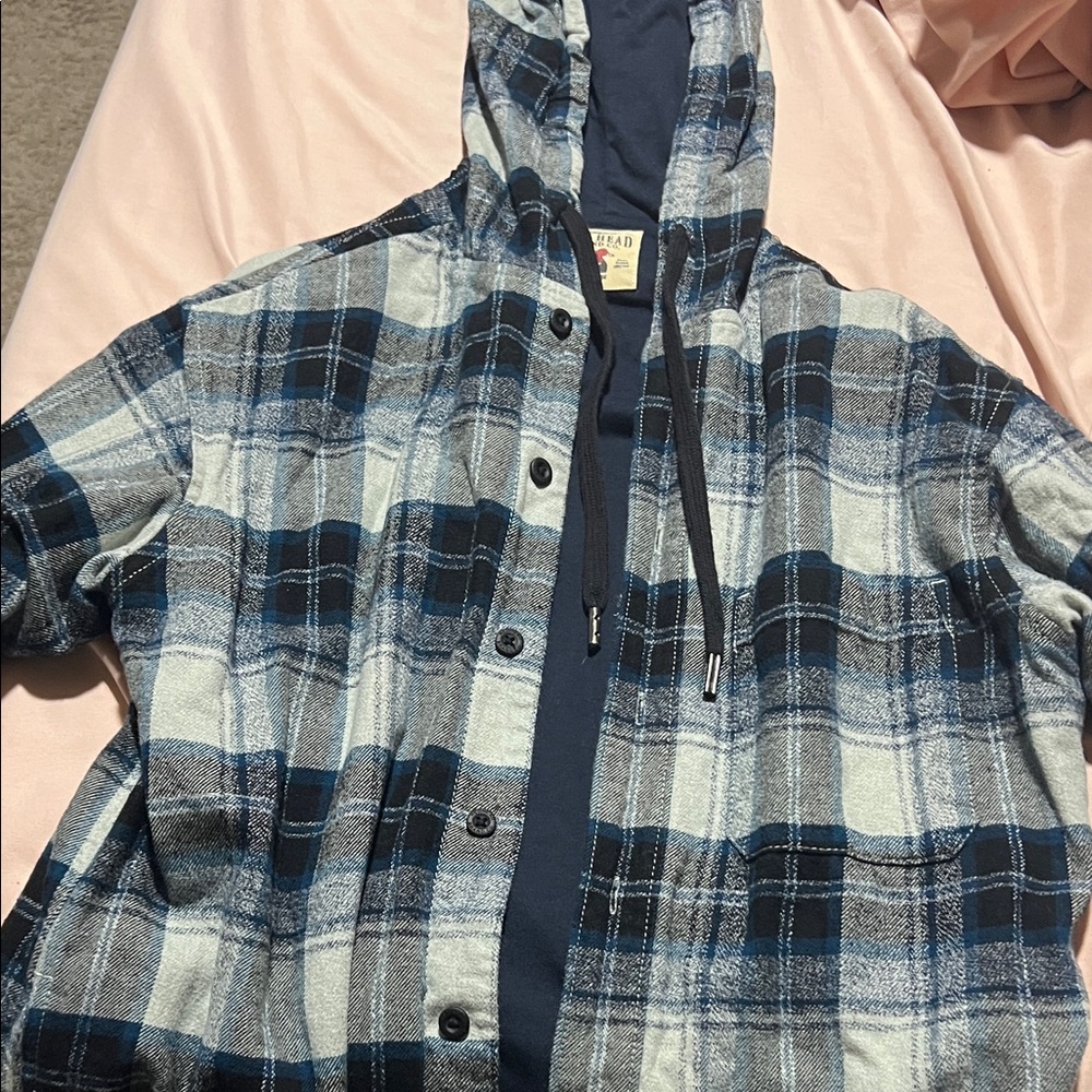 RedHead Blue and Gray Plaid Men's Sweater